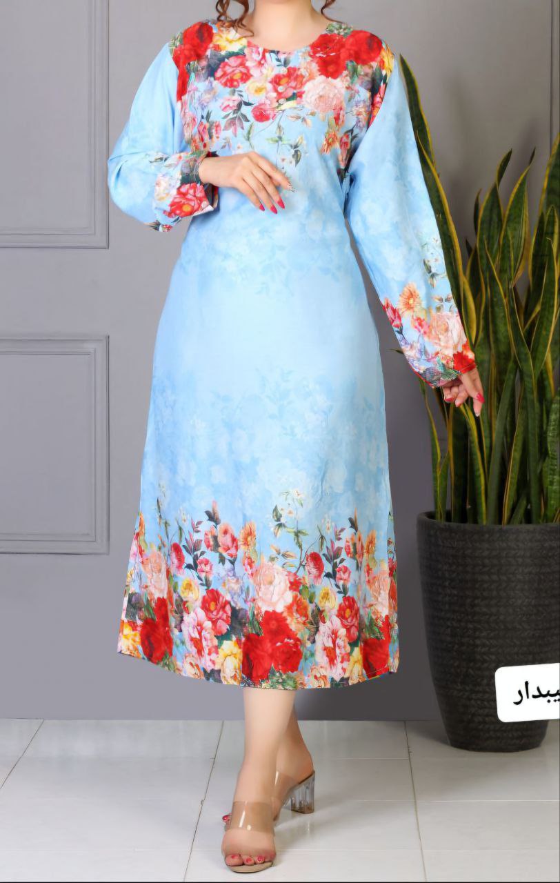 تصویر کفتان نخی گلدار جیبدار